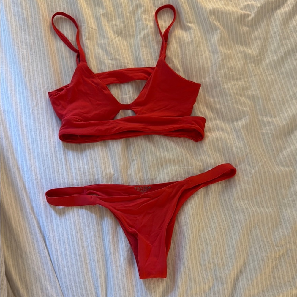 Stylish Red Bikini Set